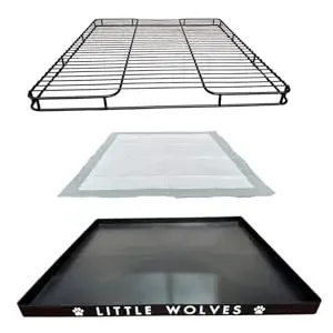 indoor dog potty training pad holder pee tray for puppy litter box