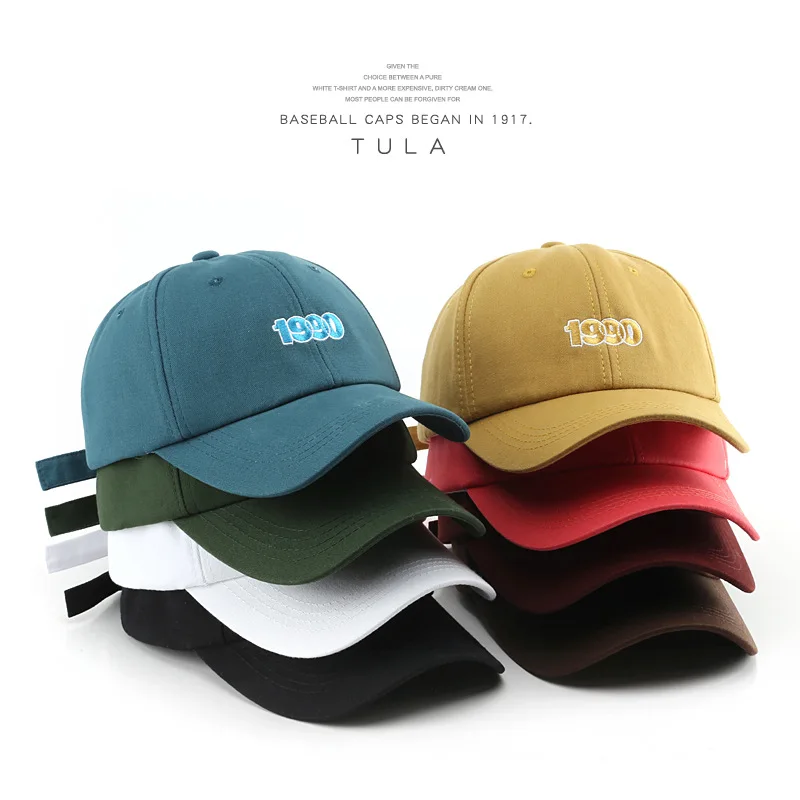 

New Cotton Baseball Cap for Women and Men Fashion 1990 Embroidery Hat Casual Snapback Hat Summer Soft Top Sun Cap Unisex
