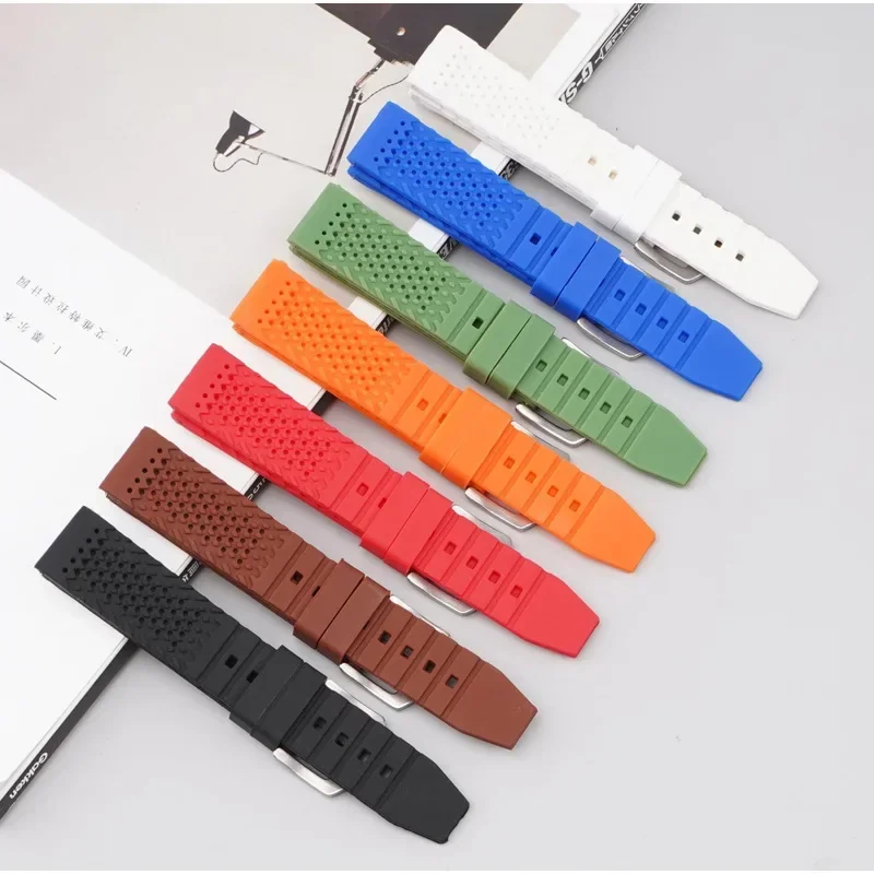 Premium Soft Breathable Silicone Waterproof Sport Watch Strap Accessories