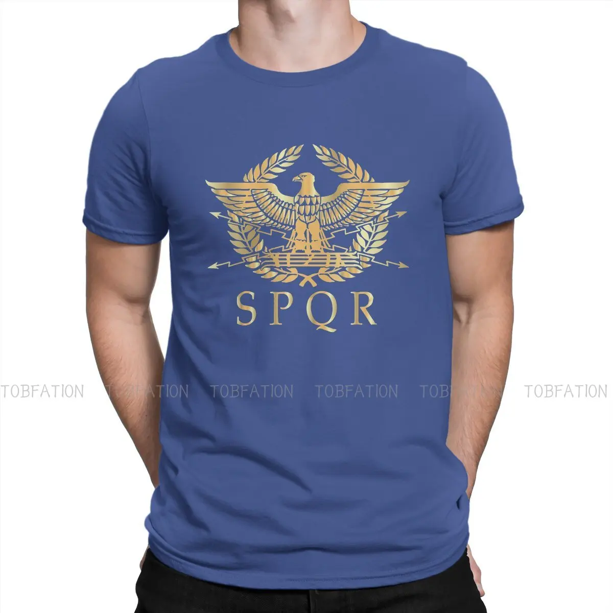 SPQR Empire Standard Eagle Emblem Gold Shield Roman Culture T Shirt Vintage  Graphic Large O-Neck TShirt Top sell Men's Tops - AliExpress, image size:1200x1200