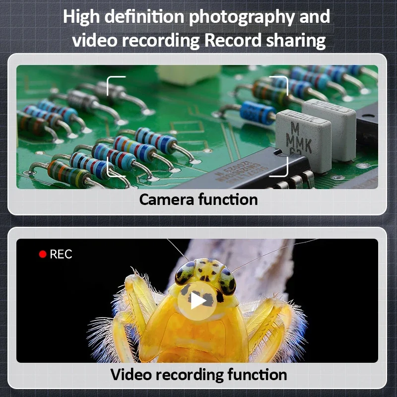 Digital Microscope 500X Magnification Digital Handheld Microscope Magnifier Portable Magnifying Glass Two Megapixel with light for Coins Jewellery