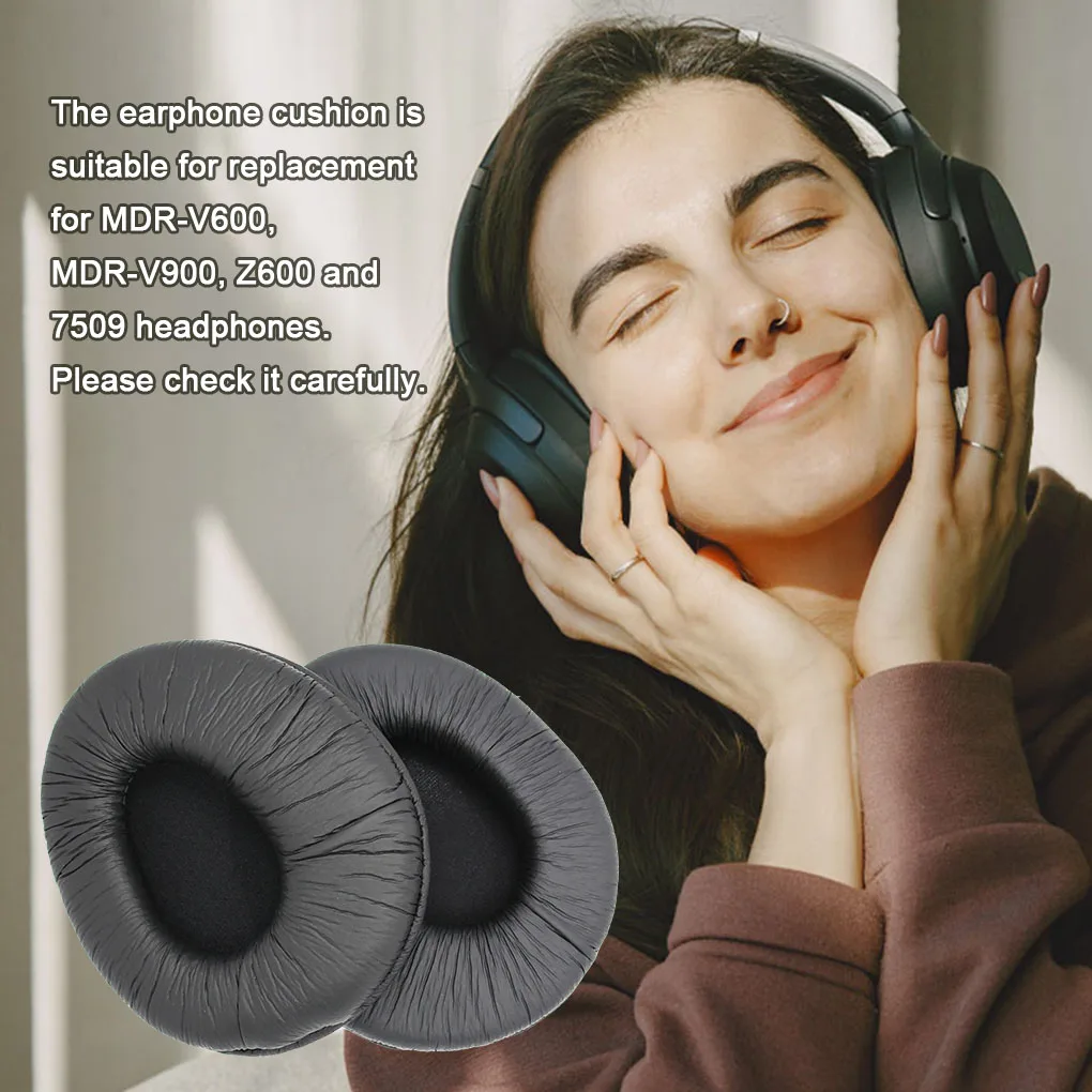 

1 Pair Ear Pads Universal Reduce Noise Cushions Earmuff Headphone Earpads Replacement for MDR-V600 MDR-V900 Headset