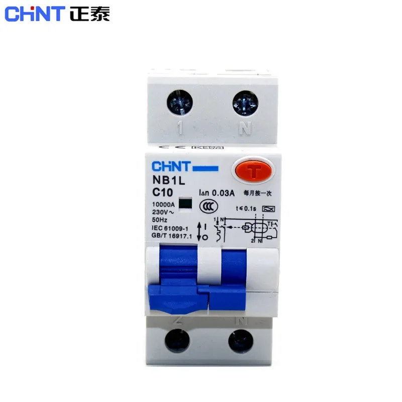 Zhengtai-disjuntor de Fuga Nb1l 1p Mais n tipo c Interruptor de ar tipo a Elevador Dedicado 20a 32a 40a