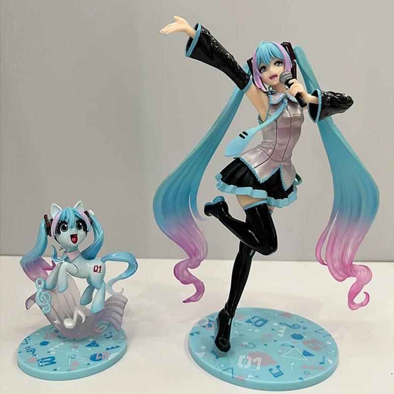 

21cm Anime Hatsune Miku Figure My little Pony Bishoujo Pinkie Pie Fluttershy 1/7 PVC Action Figure Toy Collection Modle Doll
