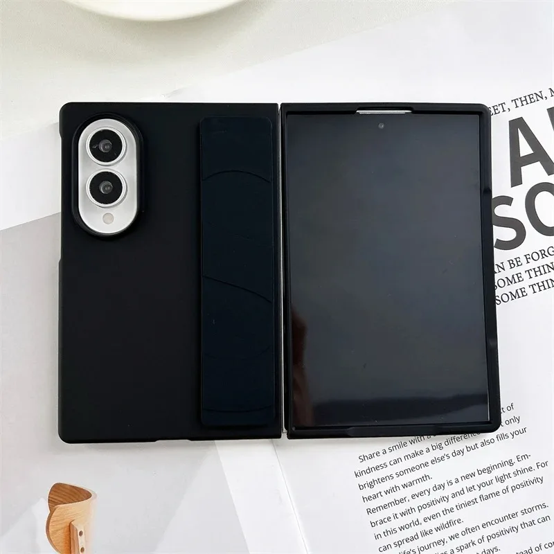 Luxury Matte Ultra Thin Folding Phone Case with Silicone Wristband - Shockproof Cover