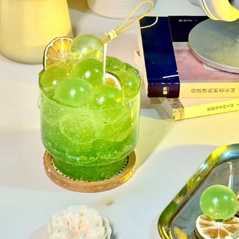 Silicone Mold Silicone Candle Mold Aromatherapy Candle Mold Silicone Candle Molds Candle Mold Simulation Grapes Scented Candle Silicone Mold Fruits Milk Tea Decor Modeling Candle Diy Plaster Mold Mochi Squishy Toy Mould