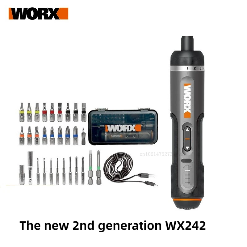 youpin-worx-4v-electrical-screwdriver-set-wx242-smart-cordless-electric-screwdrivers-usb-rechargeable-handle-30-bit-sets-drill