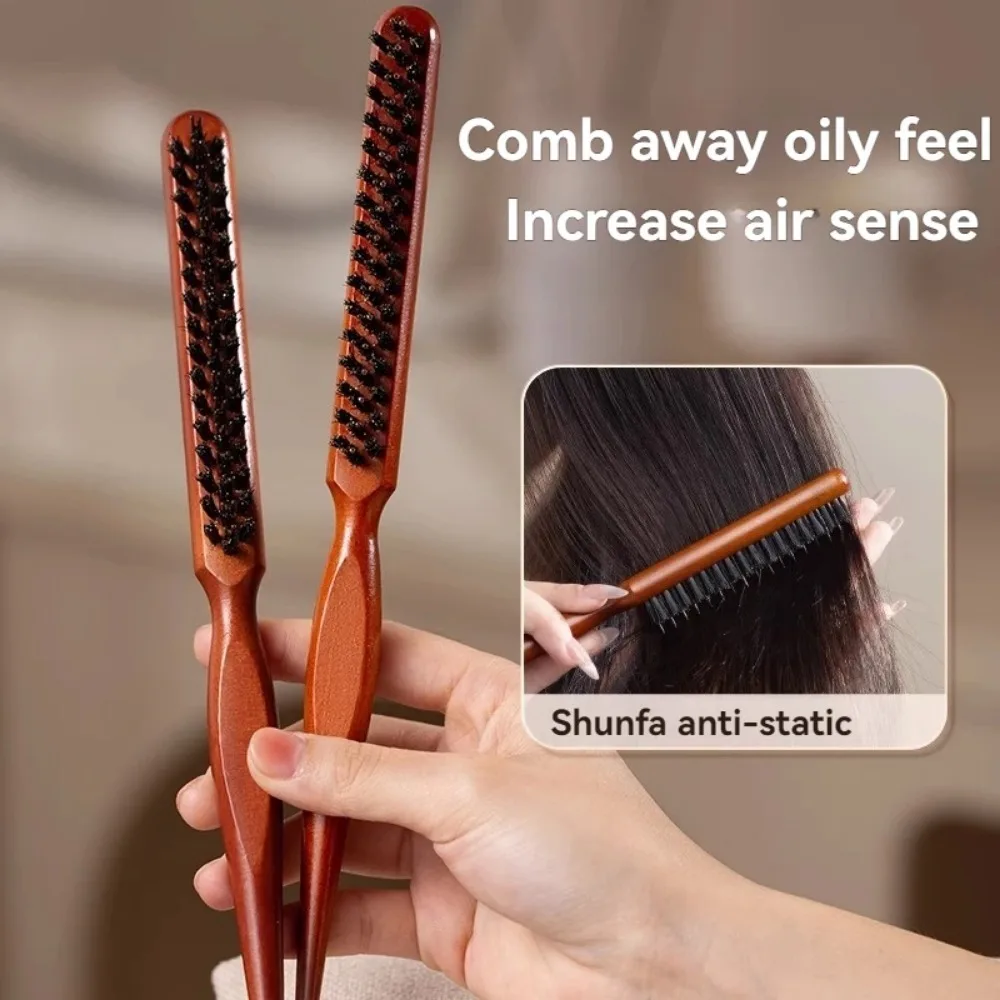 Plastic Hair Fluffy Comb Plastic Handle Hair Brush Anti-static Barber Comb Scalp Massage Hairdresser Styling Tool