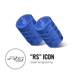 Deluxe Motorcycle Accessories Valve Cap Set - Tire Caps Collection (B - Blue - RS)