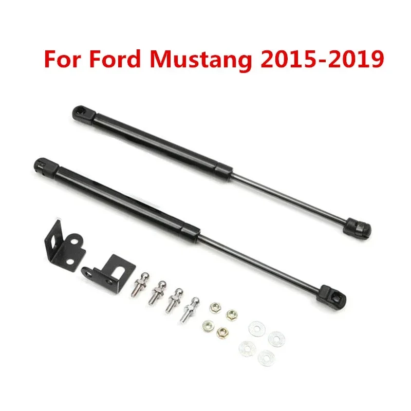 2pcs Car Front Engine Hood Bonnet Cover Spring Shock Gas Struts Lift Supports Props Rods Steel For Ford Mustang 2015-gas spring gas strut fitting strut tie bar