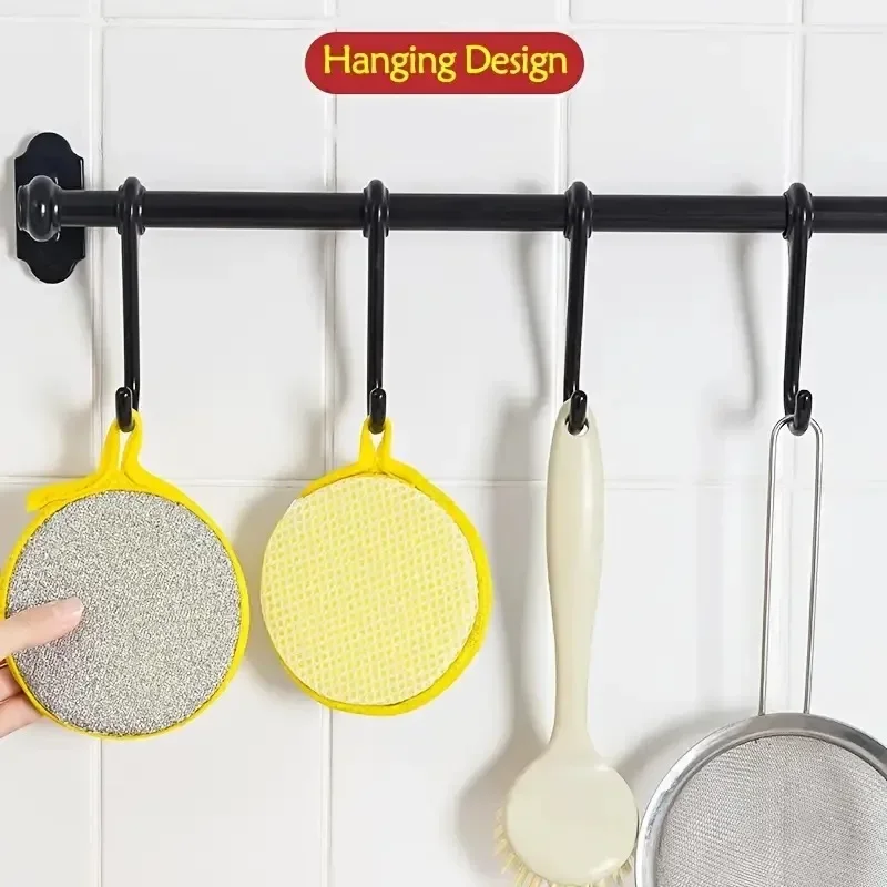 Kitchen Cleaning microfiber towel Double Sided Dishwashing Sponge Kitchenware Brushes Anti Grease Wiping Rags Absorbent Washing Dish Cloth