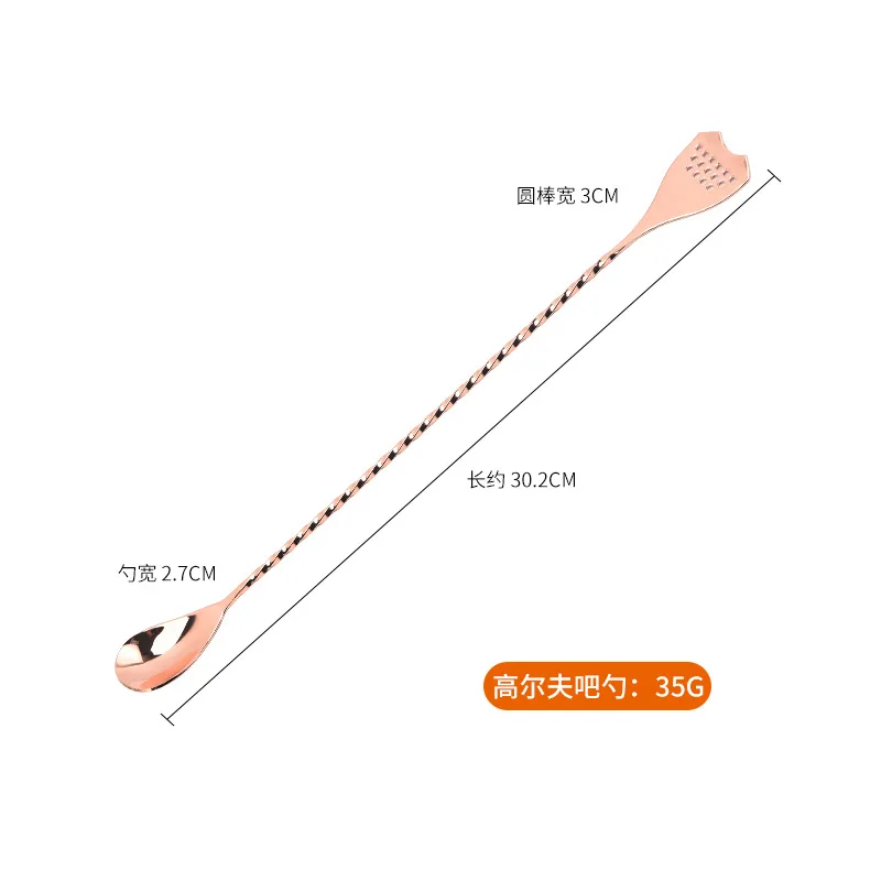 Stainless Steel Spiral Handle Cocktail Spoon Bartender Mixing Spoon Drink Shaker Muddler Stirrer Bar Barware Kitchen Accessories