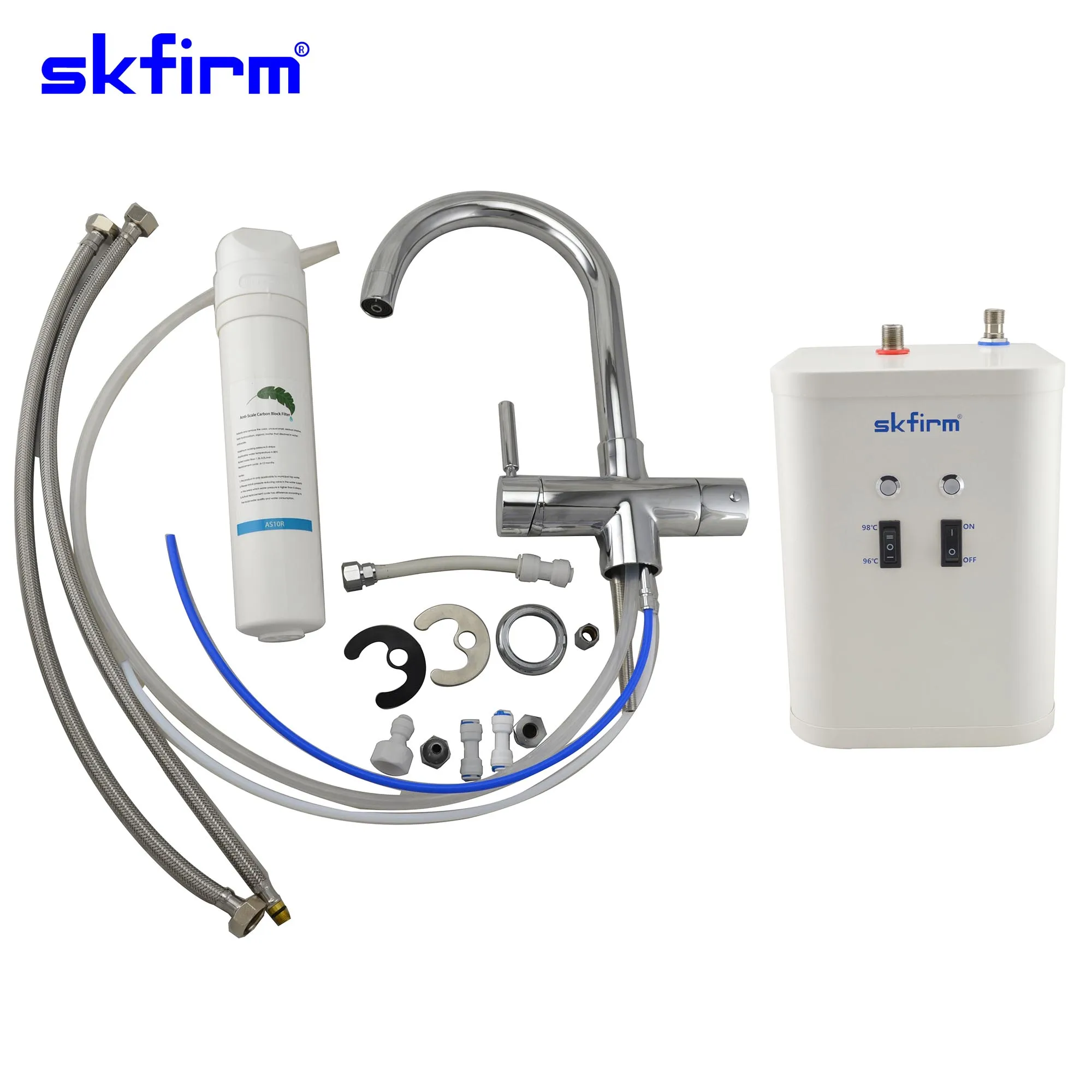 3-In-1 Stainless Steel Kettle Tap System Electric Hot Water Warmer/Boiler Induction Instant Water Heater