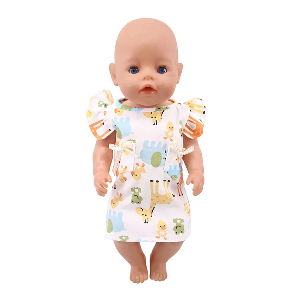 25 Styles Yellow Skirt Doll Clothes For 43 Cm Baby Doll & 18 inch American Doll Girl's Dress,Our Generation Accessories Toys