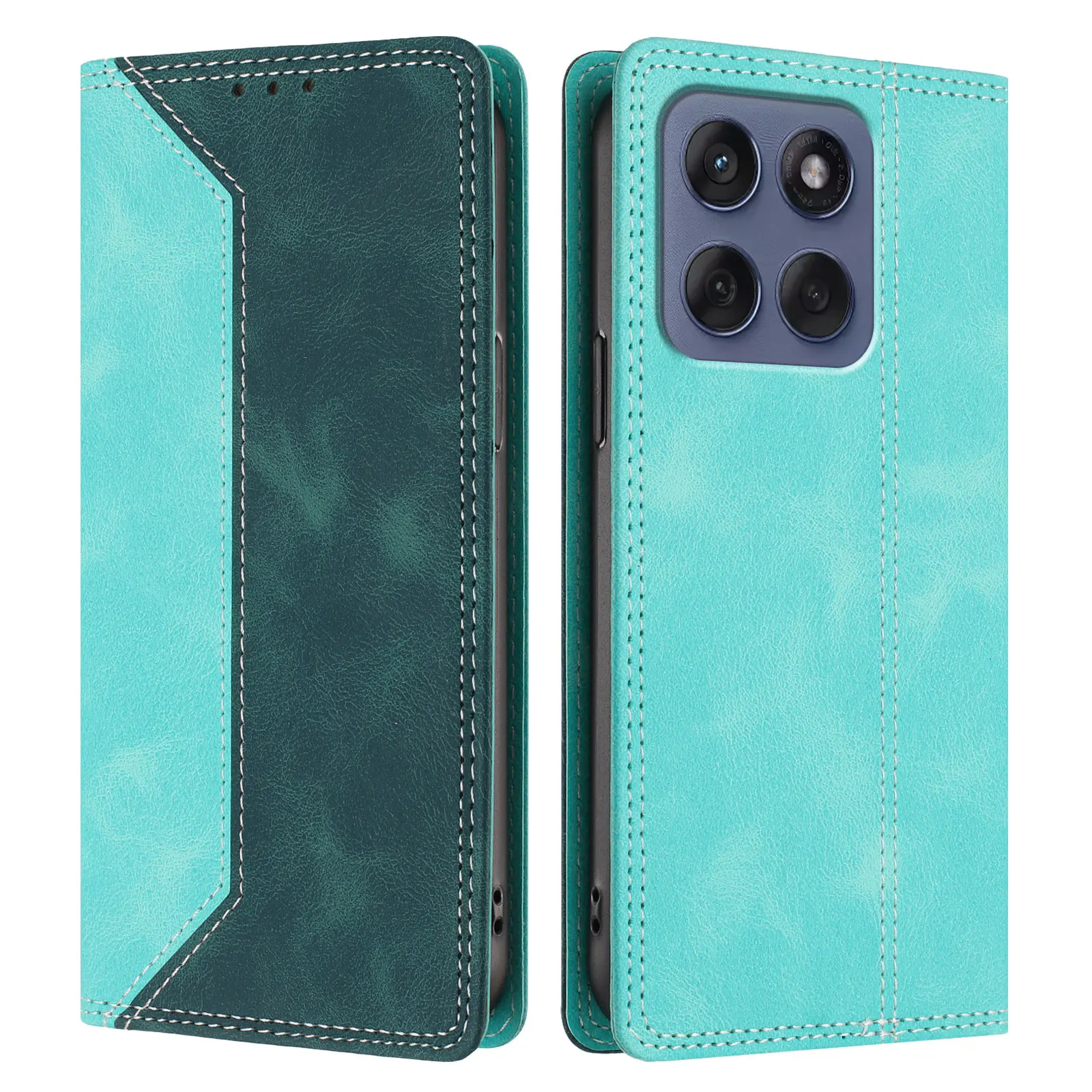 Magnetic Leather Wallet Case - Elegant and Versatile Design