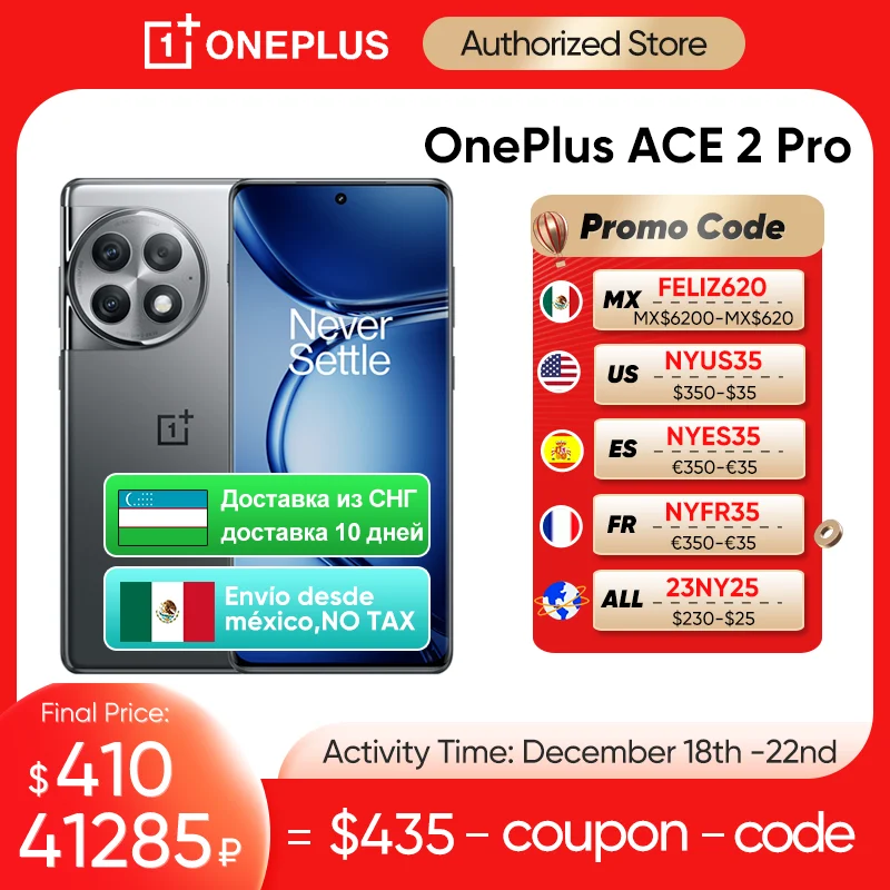  CN Version Oneplus ACE 2 Pro 5G Snapdragon 8 Gen 2 6.74'' 120Hz AMOLED Display Screen 150W SUPERVOOC Charge 5000mAh Battery 