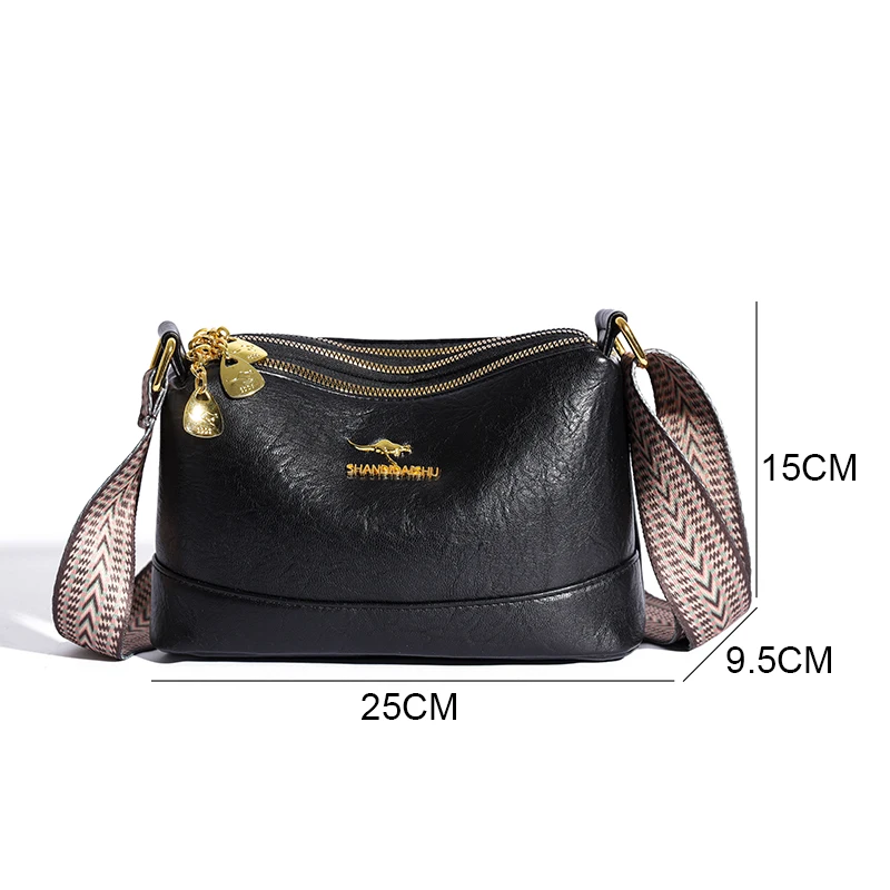 100% Cow Leather High Quality Handbag Purse Women Bag Trend Luxury Designer Shoulder Crossbody Sac Ladies Branded Fashion Totes 2