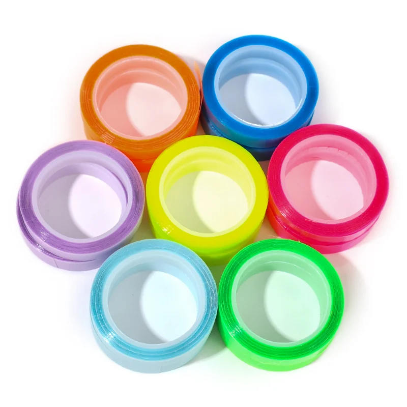 10/1Roll Marking Stickers Transparent Fluorescent Tape for School Office self adhesive stickers,stationery stickers,paper stickers,adhesive stickers,roll packaging stickers,stationery tapes,stationery supplies