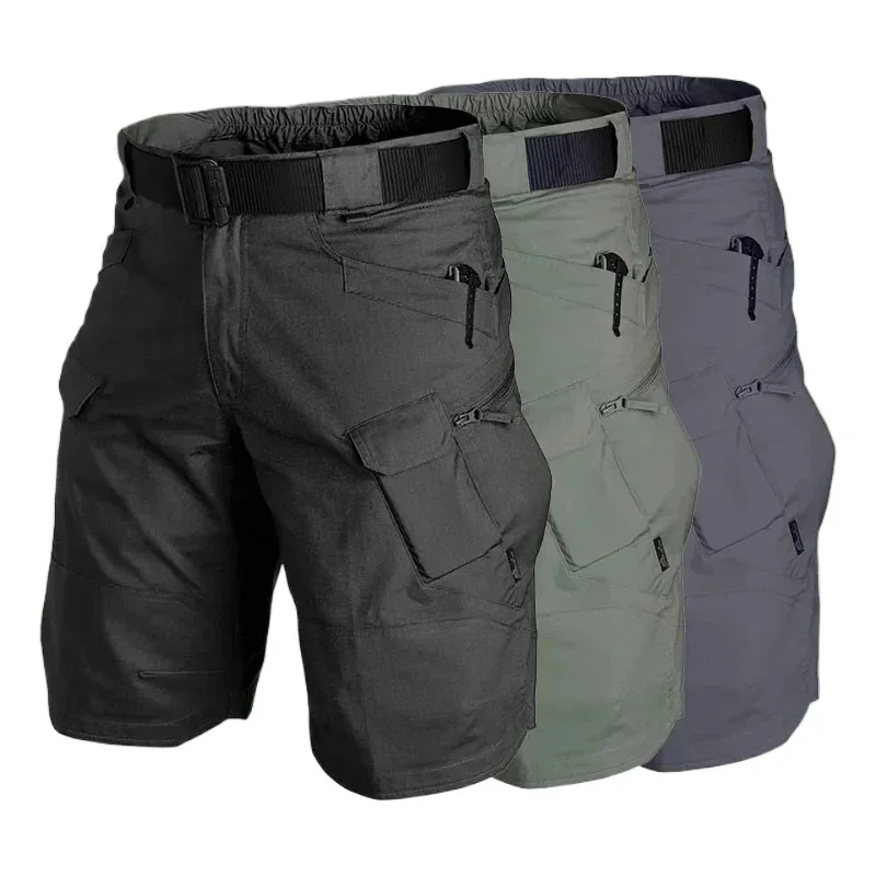 Men Urban Hiking Hunting Waterproof Cargo Tactical Shorts Male Outdoor Camo Breathable Quick Dry Pants Summer Casual Shorts