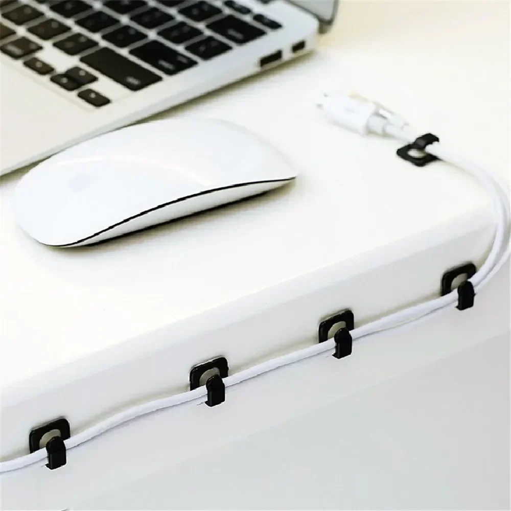 18pcs Usb Organizer Cables Desk Cable Holder Self-adhesive Cable Clip Cord Holder Winder Wire Clips Office Accessories