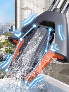 Collodion Mop Foldable Water Free Hand Washing Squeeze Cotton Head Replace Home Tiles Wood Household Cleaning Wringer Mopping 1