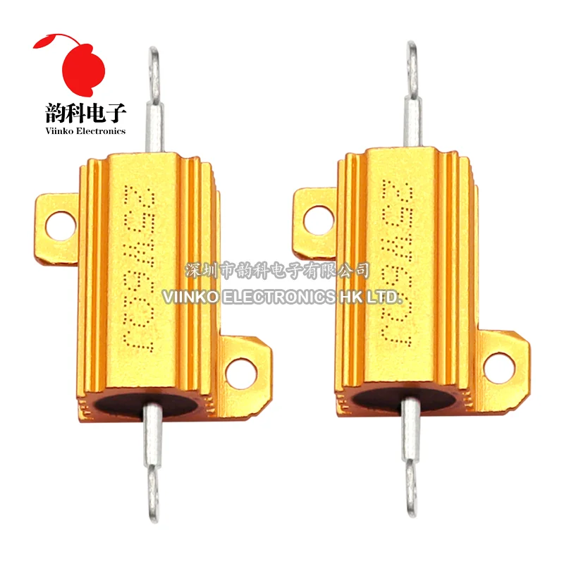25W RX24 Aluminum Power Metal Shell Case Wirewound Resistor 0.01 ~ 30K 0.1 0.5 1 2 3 5 6 8 10 20 100 150 200 300 500 1K 10K ohm wirewound resistor