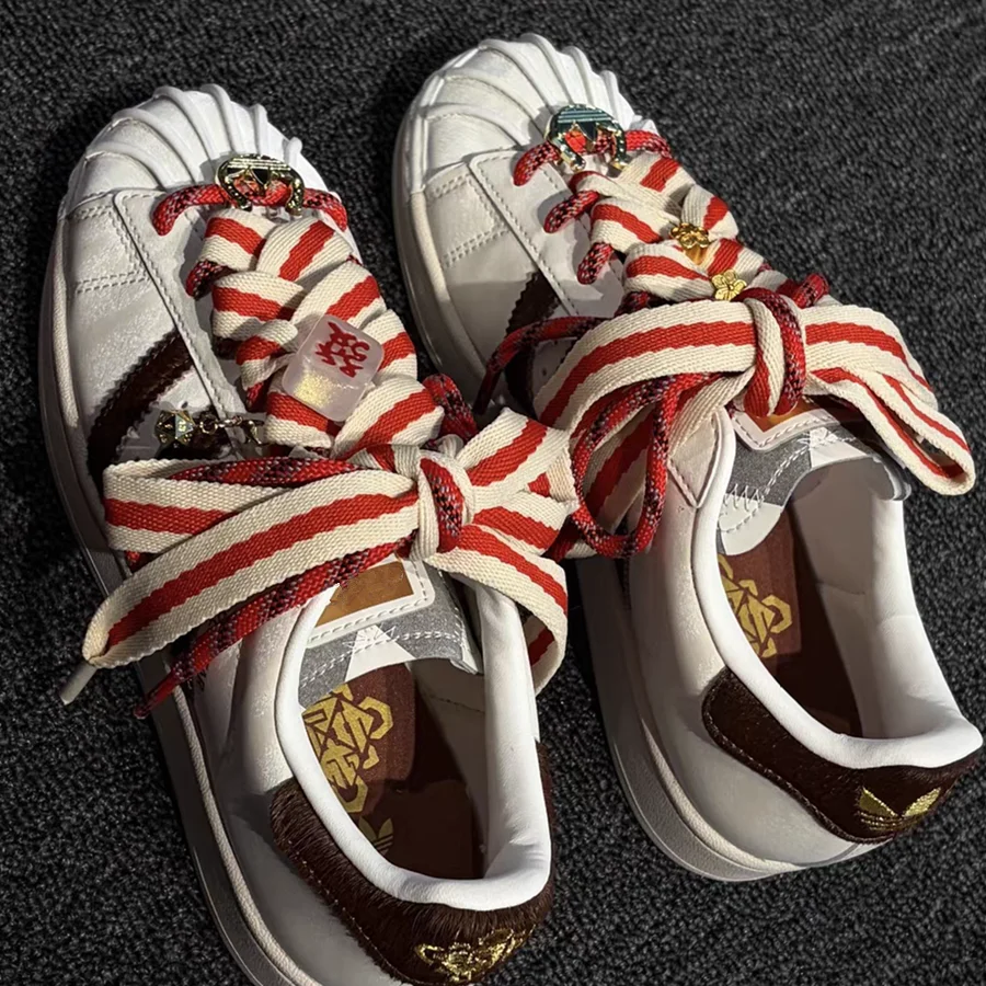 120 cm Creativity Red Shoelaces Broaden Flat Round Dot Combine DIY Bow Laces For Sports Casual Sneakers Shoes DE Training Shoes – Detail 6