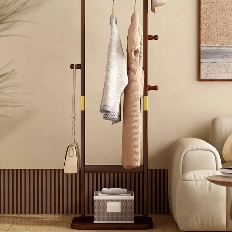 

Entrance Boutique Standing Clothes Rack Bedroom Minimalist Modern Clothes Rack Nordic Luxury Perchas Ropa Hallway Furniture