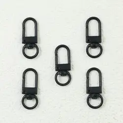 Colorful Macaron Keychain Clasps - Set of 10 for DIY Jewelry Accessories (1 Black)