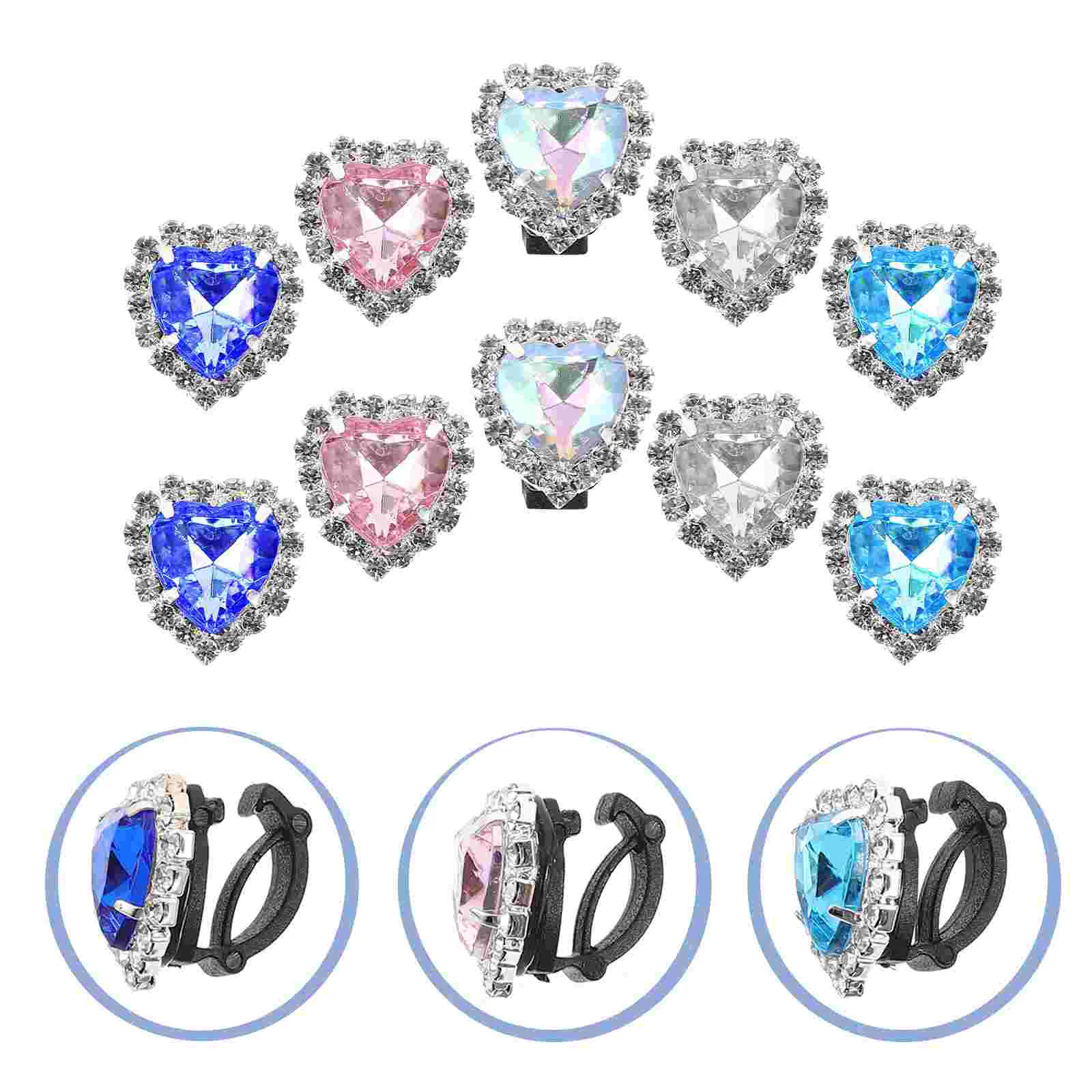 

12 Pcs Shoe Buckle Fashion Boots Decoration Clips for Rhinestones Shoelaces Charms Fashion Boots Glass Detachable Miss DIY