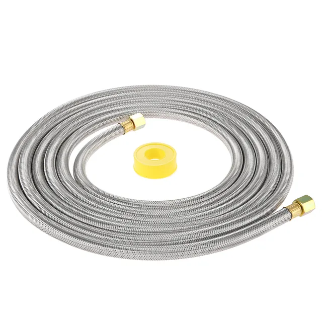 1Set 16 Láb Rozsdamentes Acél Fonott Bbq Grill Kiterjesztés Propán Tömlő 3/8 Női Fákszálak Gáz Anyák Vonalcső Szálszalag - Image 2