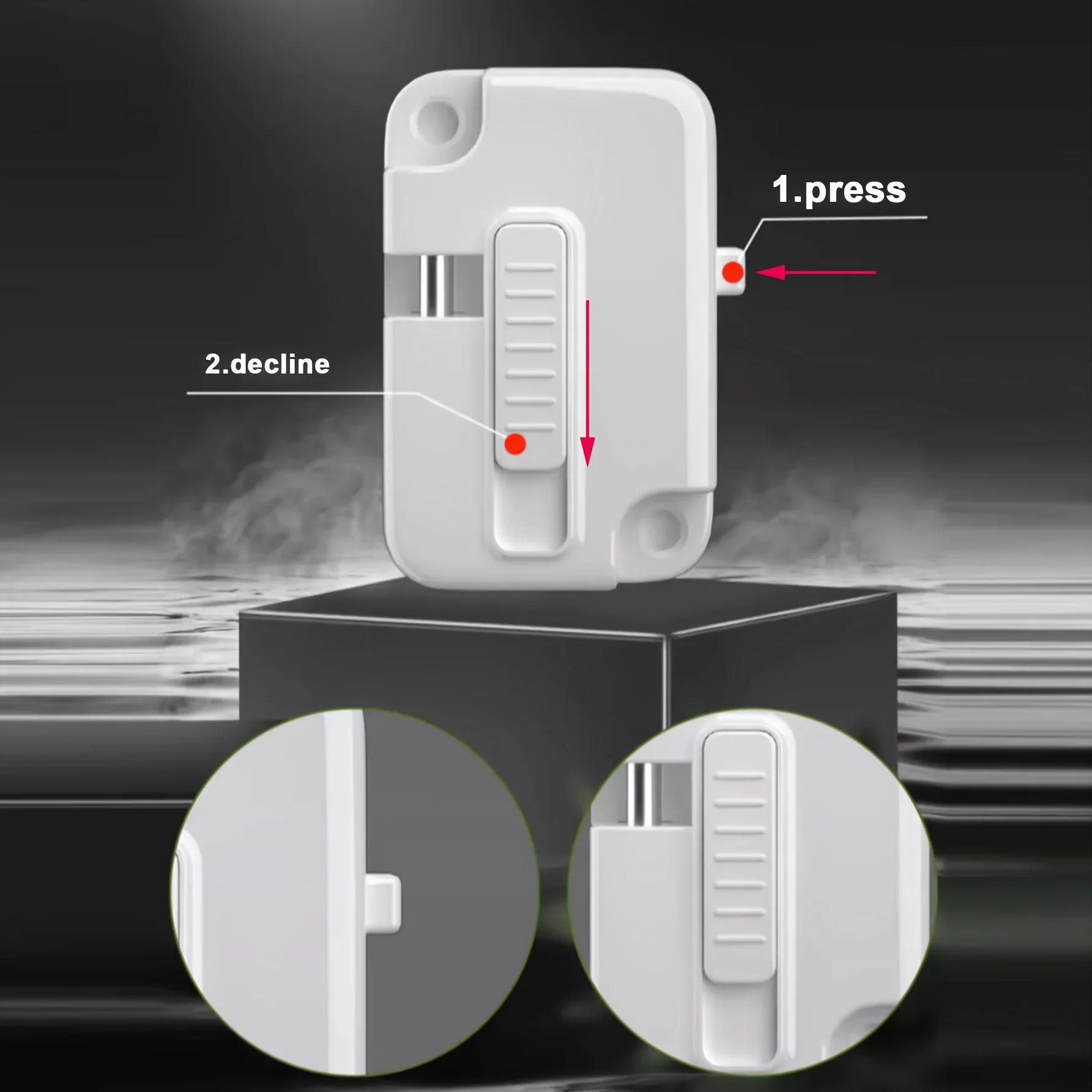 Adjustable Window Safety Lock-No-Drill/Drill Installation, Secure Sliding & Casement Windows with Screws and Adhesive Included