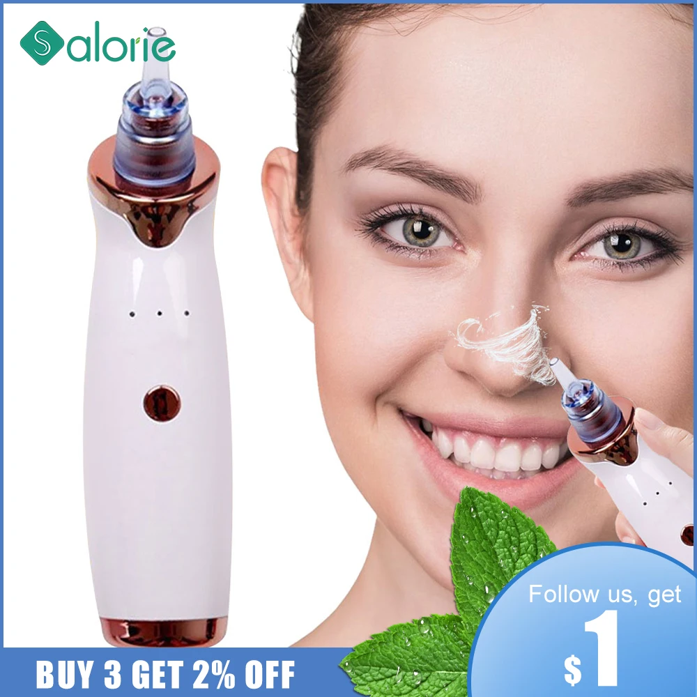 Blackhead Remover Skin Care Pore Vacuum Acne Pimple Removal Suction Tool Facial Diamond Dermabrasion Machine Face Clean |