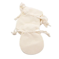 Set of 10 Elegant Velvet Drawstring Pouches for Jewelry and Gift Packaging (Rice white)