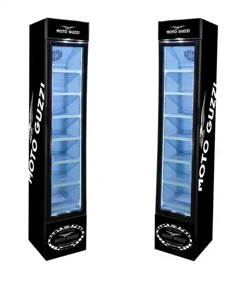 NUELEAD 105L Slim Upright Beverage Display Cooler Vertical Glass Door Commercial Fridge Mini Fridge