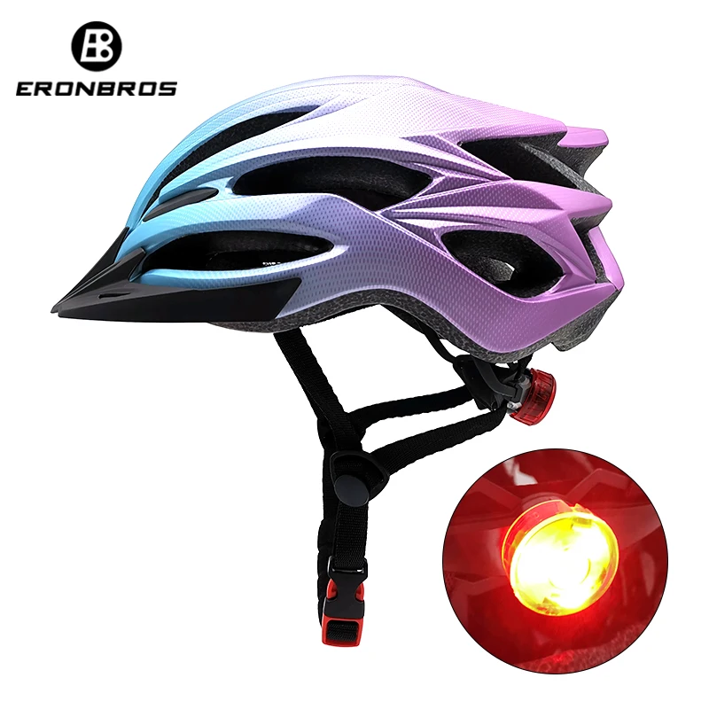 

MTB Cycling Helmet for Men and Women, Integral Mountain Bike Helmet, Road Racing Helmet with Tail Light, Sun Visor Bicycle Helme