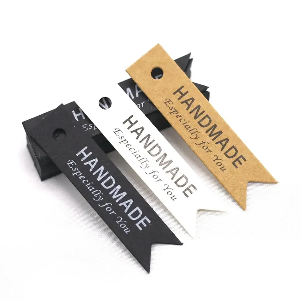 40 Etichette In Pelle PU Fatte A Mano - 10 Colori Con Scritta 'Handmade With Love', 4x1,5 Cm, Per Cucito E Fai Da Te