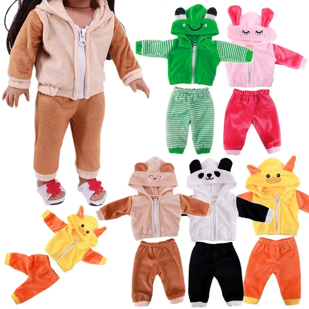 Plush Animal Doll Clothes Hoodies Pants Set