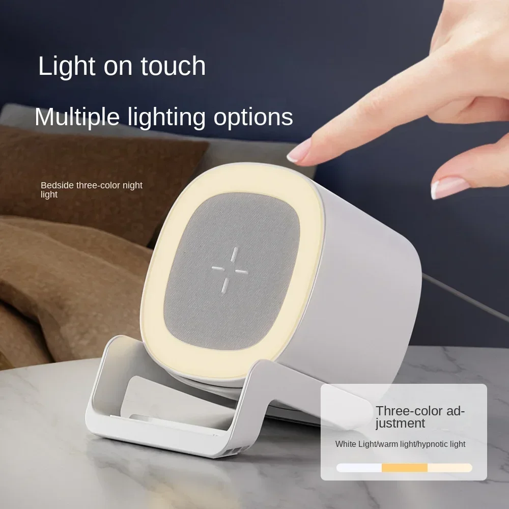 

lights 4-in-1 for mobile phone holder outdoor Portable Multifunctional Bluetooth speaker 15W wireless charging with night