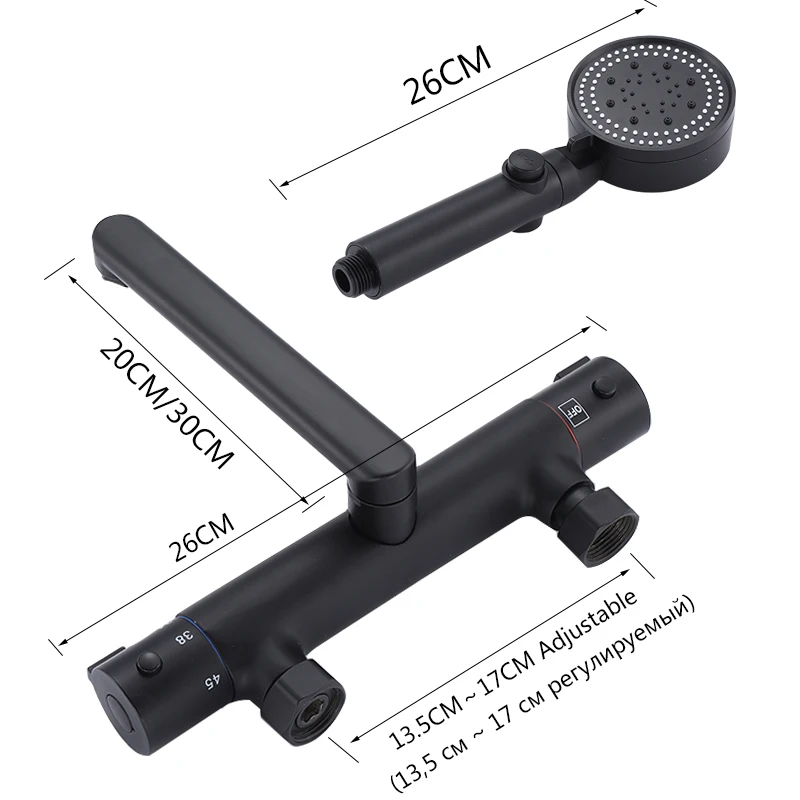 OXG Brass Thermostatic Bathtub Faucet Bathroom Faucet Thermostatic Bath Shower Faucet Mixer with Thermostat 20CM/30CM Spout bathtub faucet,shower faucet,bathroom sink faucets