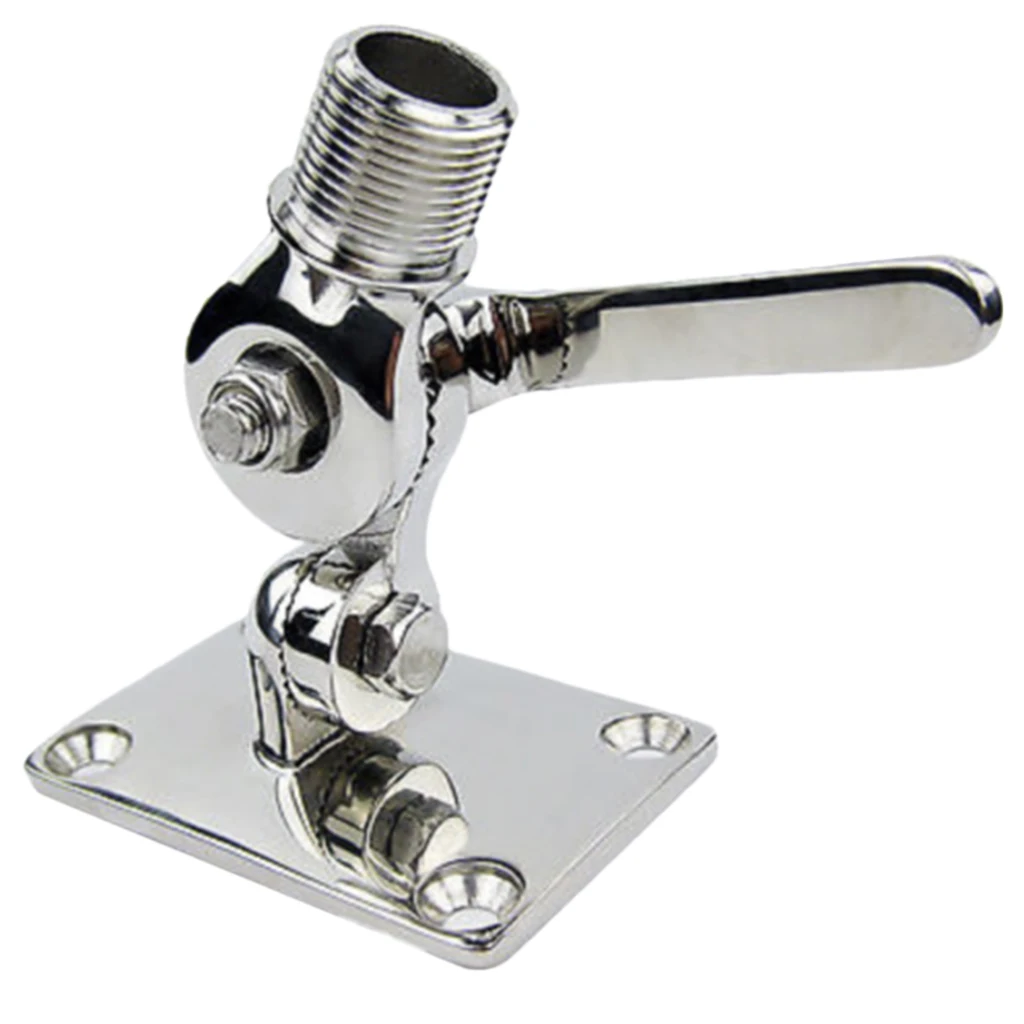 Marine VHF Antenna Adjustable Base Mount Stainless Steel For Boats