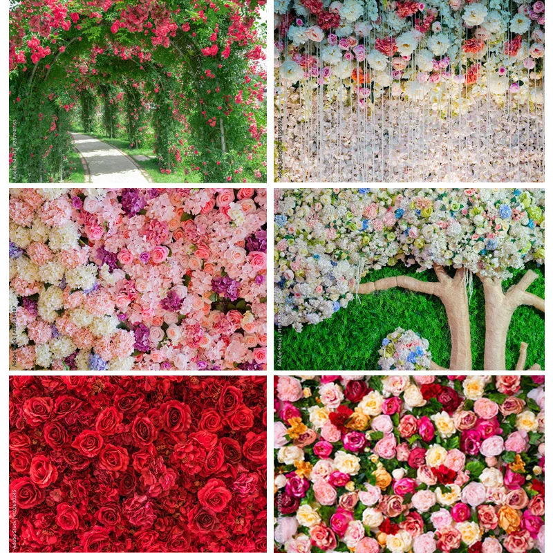 

SHUOZHIKE Art Fabric Photography Backdrops Prop Flower Wall Wood Floor Wedding Party Theme Photo Studio Background 22221 LLH-01