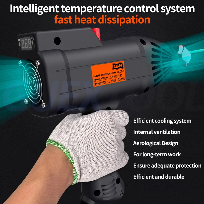 Smart Handheld Welder Digital Display 3000W Handheld IGBT Arc Welding Machine Automatic Digital Current Adjustment 220V