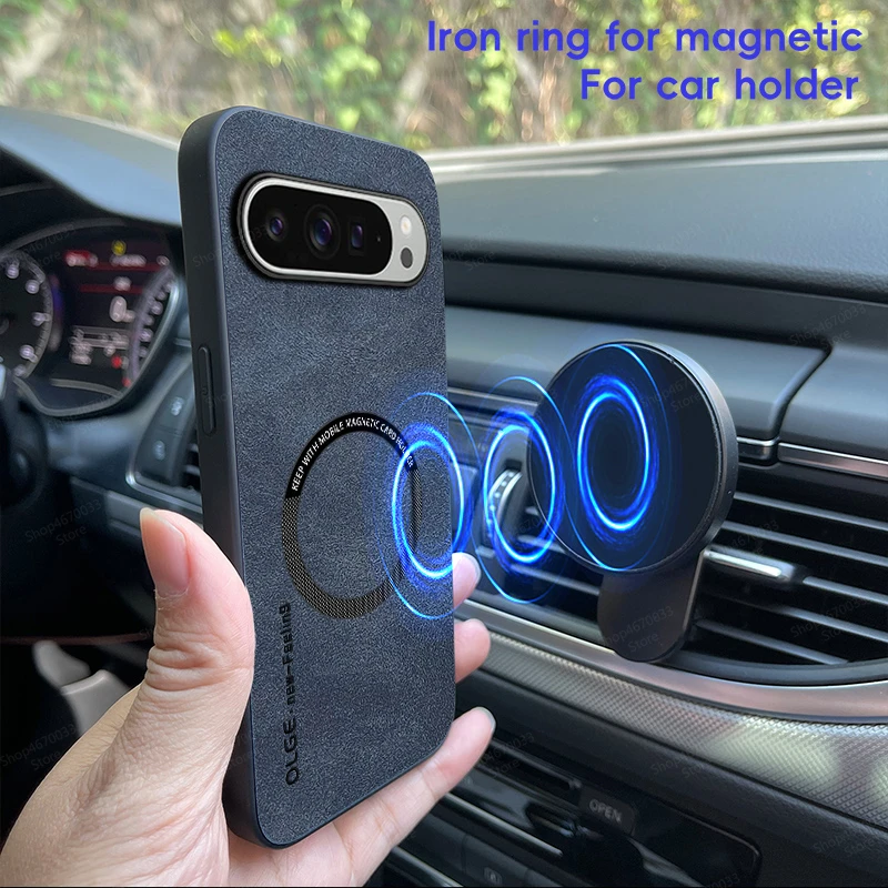 Enhanced Magnetic Leather Case - Shockproof Protection