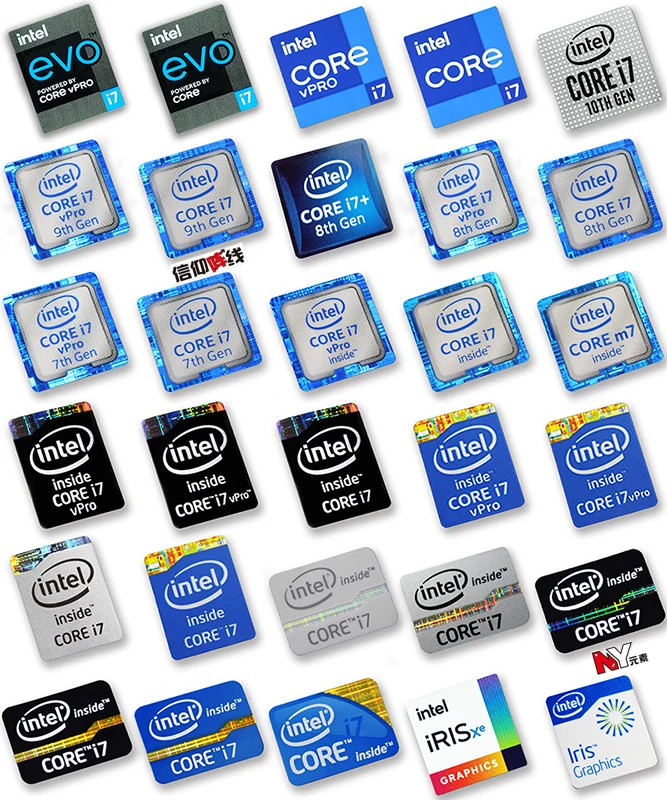 Special Core i7 Desktop Laptop  Processor Sticker Label Decal