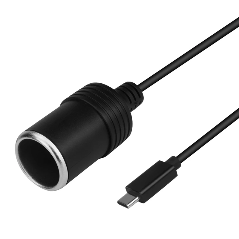 USB C 타입 수-담배 라이터 소켓 암 컨버터 어댑터 케이블, PD 45W, 15V, 3A