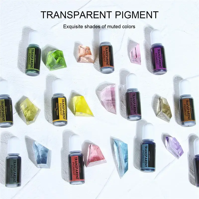 12 Colors 10ml Oily Resin Pigments Crystal UV Epoxy Resin Candle Pigment Dye Colorant DIY Jewelry Making Tools Accessories