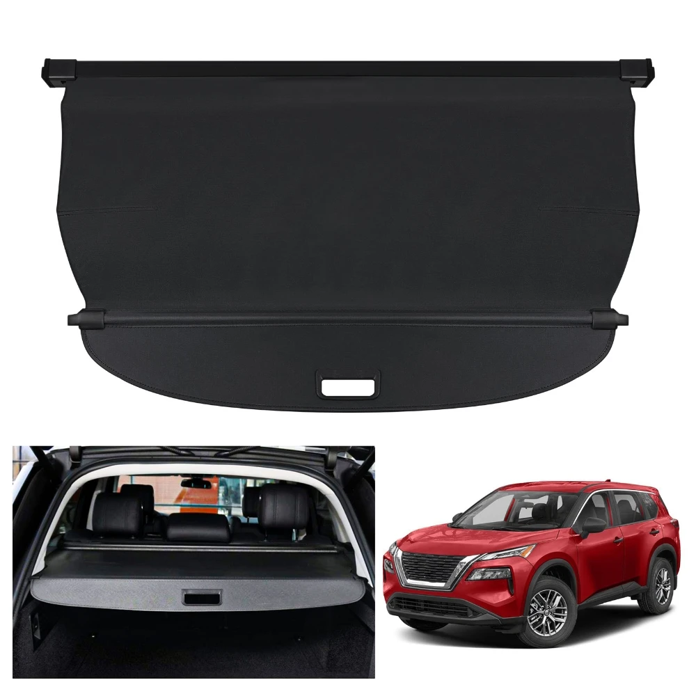 

Trunk Privacy Cargo Cover Shield for Nissan Rogue 2021-2022 Retractable Rear Cargo Storage Cover Luggage Security Shield Shade