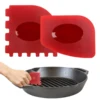 2pcs Grill Pan Scrapers Cast Iron Skillets Frying Pan Cleaners Zigzag Cookware Grill Pan Oil Dirt Cleaner Scraper Cleaning Tools 1