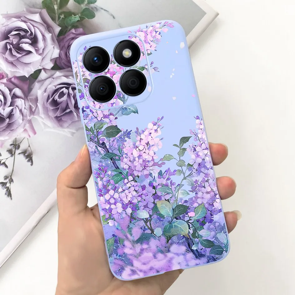 Stylish Floral Moon Soft Silicone Case - Artistic Back Cover